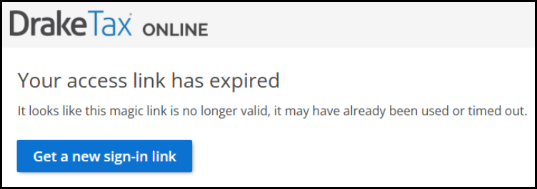Get a new sign-in link.
